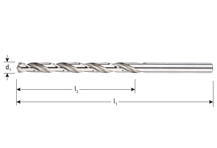 HSS-G Spiraalboren splitpoint, lang 6,0 mm