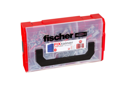 Fischer FixTainer DuoPower pluggen met schroeven